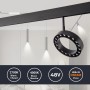 Luminaire LED circulaire sur rail magnétique 48V - Ø16cm - 18W - CRI90 - UGR18 - OSRAM