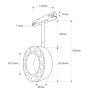 Luminaire LED circulaire sur rail magnétique 48V - Qualité Premium