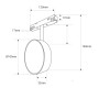 Luminaire LED circulaire sur rail magnétique 48V - Ø14,2cm - 18W - CRI90 - OSRAM