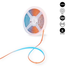 Ruban LED COB 24V DC - 12W/m - Couleurs - 8mm - IP20 - Rouleau de 5 mètres - Sécable tous les 4cm
