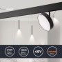 Luminaire LED circulaire sur rail magnétique 48V - Ø14,2cm - 18W - CRI90 - OSRAM