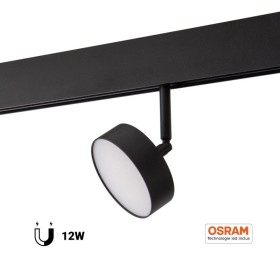 Luminaire LED circulaire sur rail magnétique 48V - Ø9,5cm - 12W - CRI90 - OSRAM