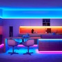 Kit ruban LED RGB de 5m avec alimentation, télécommande et contrôleur, compatible 12/24V