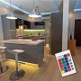 Kit ruban LED RGB de 5m avec alimentation, télécommande et contrôleur, compatible 12/24V