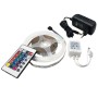 Kit ruban LED RGB de 5m avec alimentation, télécommande et contrôleur, compatible 12/24V