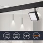 Luminaire LED carré sur rail magnétique 48V - 9W - CRI90 - OSRAM Chip