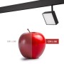 Luminaire LED carré sur rail magnétique 48V - 9W - CRI90 - OSRAM Chip