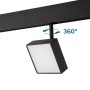 Luminaire LED carré sur rail magnétique 48V - 9W - CRI90 - OSRAM Chip