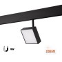 Luminaire LED carré sur rail magnétique 48V - 9W - CRI90 - OSRAM Chip