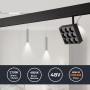 Luminaire LED Carré sur rail magnétique 48V - 9W - CRI90 - UGR18 - OSRAM