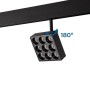Luminaire LED Carré sur rail magnétique 48V - 9W - CRI90 - UGR18 - OSRAM