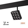 Luminaire LED Carré sur rail magnétique 48V - 9W - CRI90 - UGR18 - OSRAM