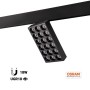 Luminaire LED sur rail magnétique 48V - 18W - CRI90 - UGR18 - OSRAM
