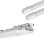 Kit Boîtier étanche double 120cm + 2 tubes LED T8 18W - 4000K