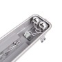 Kit Boîtier étanche double 120cm + 2 tubes LED T8 18W - 4000K
