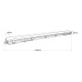 Kit Boîtier étanche double 120cm + 2 tubes LED T8 18W - 4000K