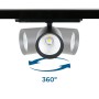 Projecteur LED 36W sur rail triphasé - DALI - CCT réglable sur 3 températures différentes de 2700-6500ºK- CRI90 - puce OSRAM