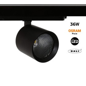 Projecteur LED 36W sur rail triphasé - DALI - CCT réglable sur 3 températures différentes de 2700-6500ºK- CRI90 - puce OSRAM