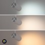 Projecteur LED sur rail monophasé - 36W - CCT réglable sur 3 températures différentes de 3000-6500ºK - dimmable TRIAC - CRI90