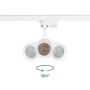 Spot LED sur rail monophasé - CCT réglable sur 3 températures différentes de 3000-6000ºK - 15W - CRI 90 - Driver KGP