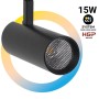 Spot LED sur rail monophasé - CCT réglable sur 3 températures différentes de 3000-6000ºK - 15W - CRI 90 - Driver KGP