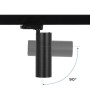 Projecteur LED sur rail triphasé - 10W - CCT réglable sur 3 températures différentes de 3000-6000ºK - CRI90 - 860 lm