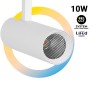 Projecteur LED sur rail triphasé - 10W - CCT réglable sur 3 températures différentes de 3000-6000ºK - CRI90 - 860 lm