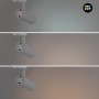 Projecteur LED sur rail triphasé - 10W - CCT réglable sur 3 températures différentes de 3000-6000ºK - CRI90 - 860 lm