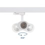 Projecteur LED sur rail triphasé - 10W - CCT réglable sur 3 températures différentes de 3000-6000ºK - CRI90 - 860 lm
