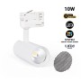 Projecteur LED sur rail triphasé - 10W - CCT réglable sur 3 températures différentes de 3000-6000ºK - CRI90 - 860 lm