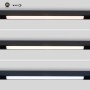 Spot LED linéaire opale sur rail magnétique 48V CCT réglable sur 3 températures différentes de 2700-6000ºK - 20W Gradation DALI