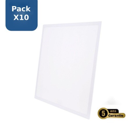 PACK de 10 - Panneau LED Rétroéclairé 60x60cm - 40W - 120lm/W - Driver LIFUD - UGR22
