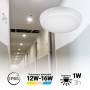 Plafonnier LED étanche / éclairage de secours -  CCT réglable de 2700-6500ºK - Puissance réglable 12W-16W - Ø31cm - IP65