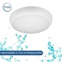 Plafonnier LED étanche / éclairage de secours -  CCT réglable de 2700-6500ºK - Puissance réglable 12W-16W - Ø31cm - IP65