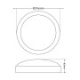 Plafonnier LED étanche / éclairage de secours -  CCT réglable de 2700-6500ºK - Puissance réglable 12W-16W - Ø31cm - IP65