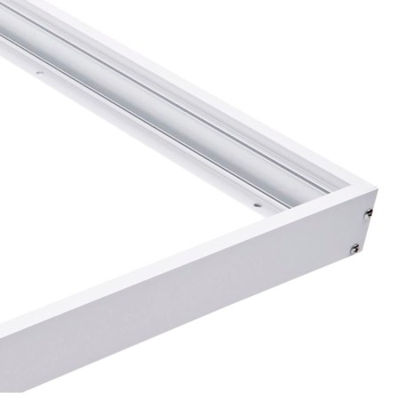 Cadre saillie pour dalle LED 600x600 blanc aluminium kit montage