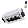 Spot LED encastrable linéaire 6W - Orientable - UGR18 - IRC90 - Puce OSRAM - Blanc Chaud 2800K