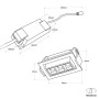Spot LED encastrable linéaire 6W - Orientable - UGR18 - IRC90 - Puce OSRAM - Blanc Chaud 2800K