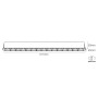 Linéaire LED Encastrable 30W UGR18 - Blanc Chaud 2700K