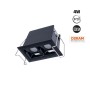 Spot linéaire LED Encastrable double 4W - UGR18 - IRC90 - Puce OSRAM