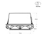 Spot linéaire LED Encastrable double 4W - UGR18 - IRC90 - Puce OSRAM