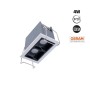 Spot linéaire LED Encastrable double 4W - UGR18 - IRC90 - Puce OSRAM