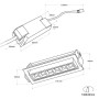 Spot LED linéaire encastrable 10W - Orientable - UGR18 - IRC90 - Puce OSRAM - Blanc Chaud 2800K