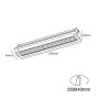 Spot LED encastré linéaire 20W - Orientable - UGR18 - IRC90 - Puce OSRAM - Blanc Chaud 2800K
