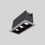 Spot linéaire LED encastré triple 6W - UGR18 - IRC90 - Puce OSRAM - Blanc