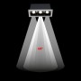 Spot linéaire LED encastré triple 6W - UGR18 - IRC90 - Puce OSRAM - Blanc
