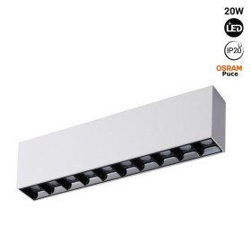 Spot LED linéaire de surface blanc - 20W - UGR18 - IRC90 - OSRAM Chip