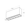 Spot LED linéaire de surface blanc - 10W - UGR18 - IRC90 - Puce OSRAM