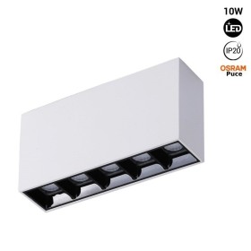 Spot LED linéaire de surface blanc - 10W - UGR18 - IRC90 - Puce OSRAM