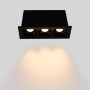 Spot LED linéaire encastré triple 6W - UGR18 - IRC90 - Puce OSRAM - Noir